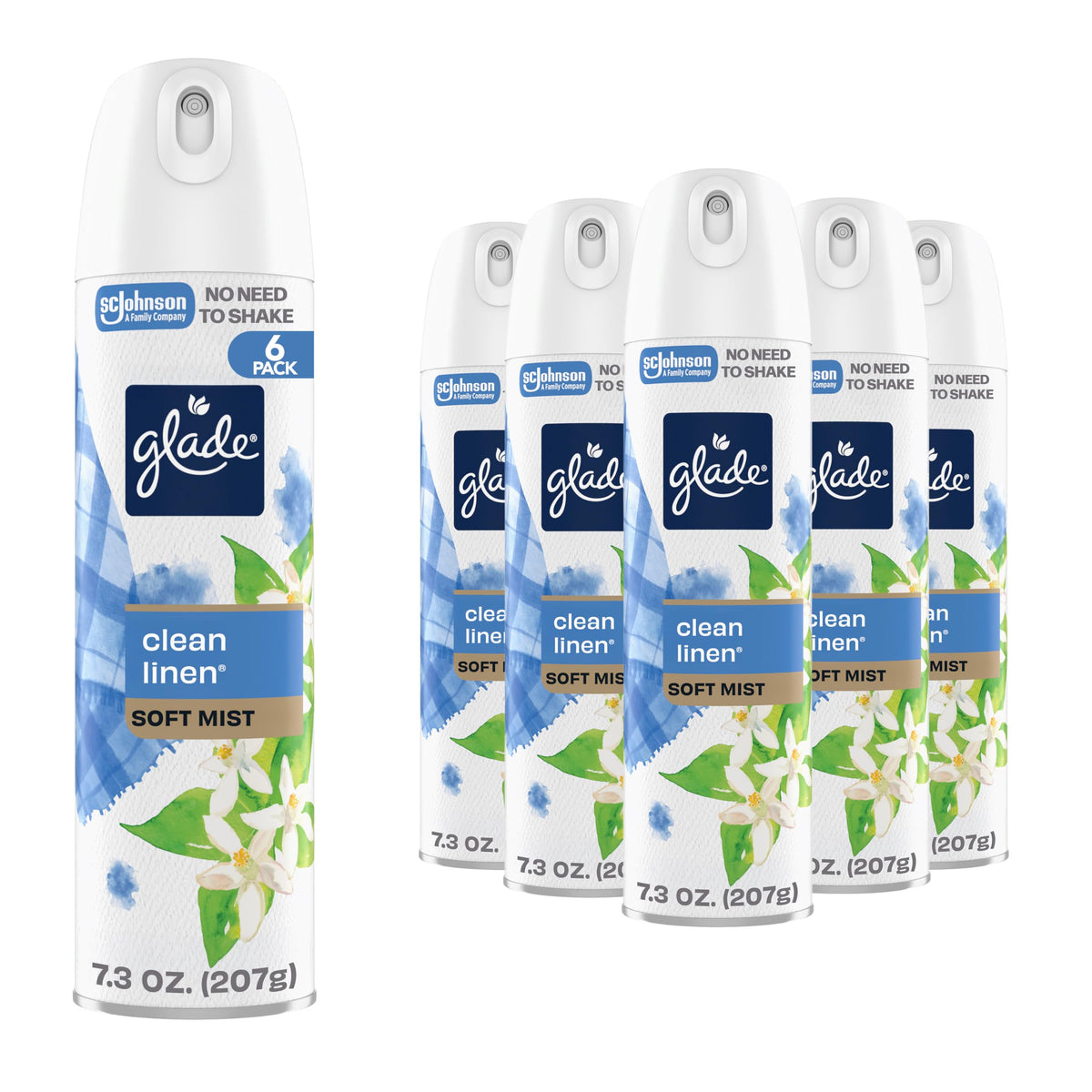 Glade Air Freshener Room Spray canister with Clean Linen scent