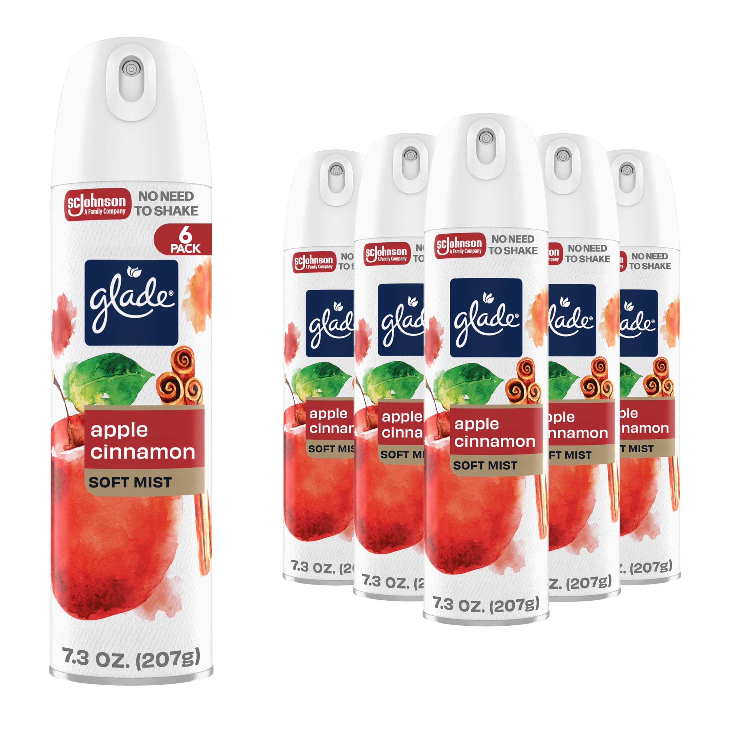 Glade air freshener room spray Apple Cinnamon 7.3 oz 6 count