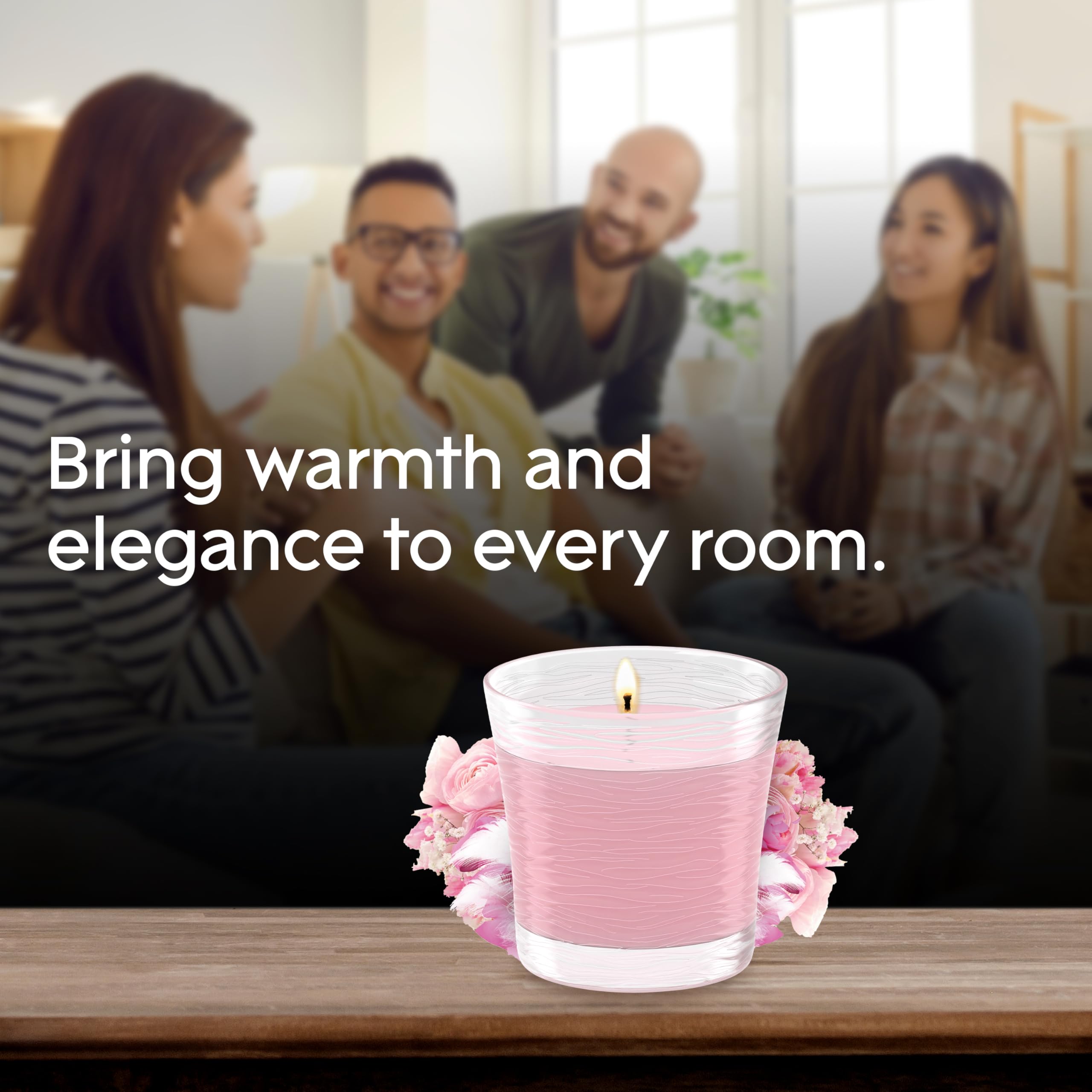 Candle jar on a heat resistant surface