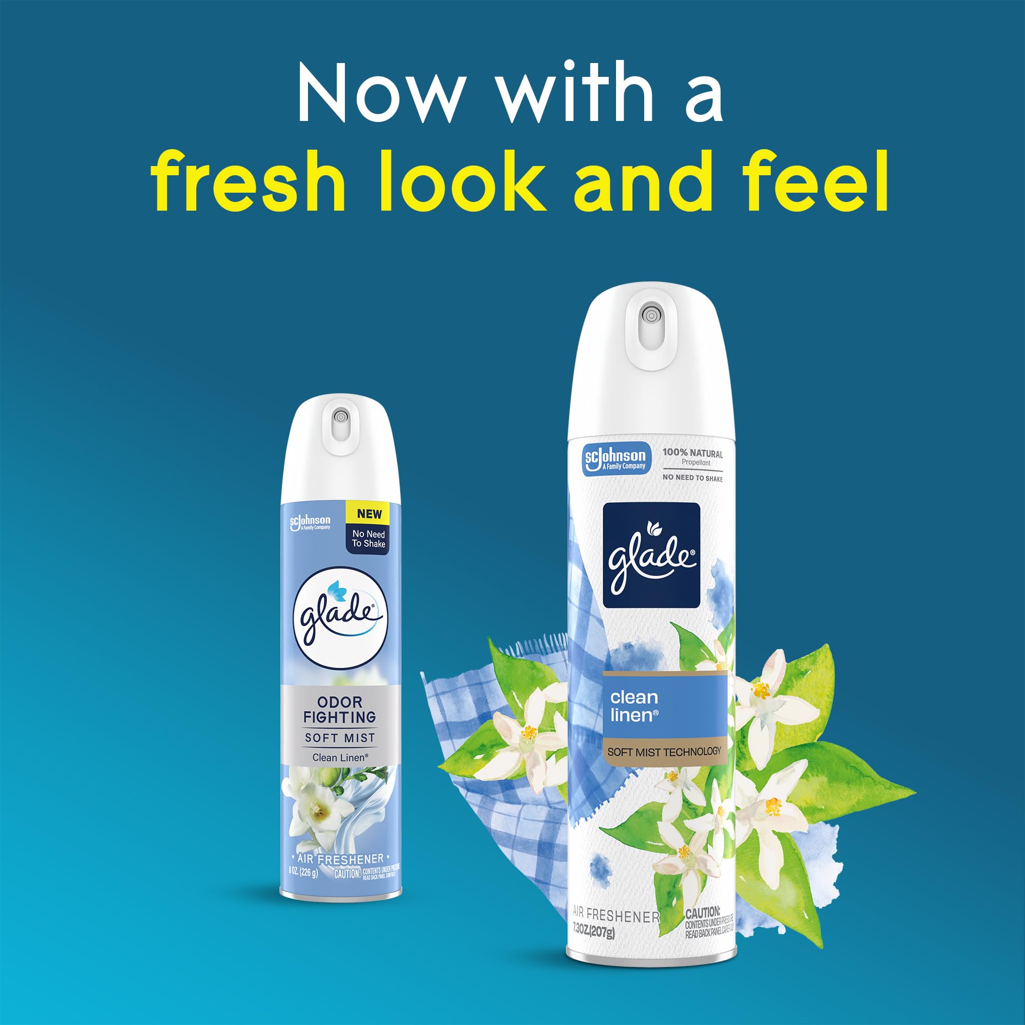 Glade Clean Linen scent room spray expected use in home