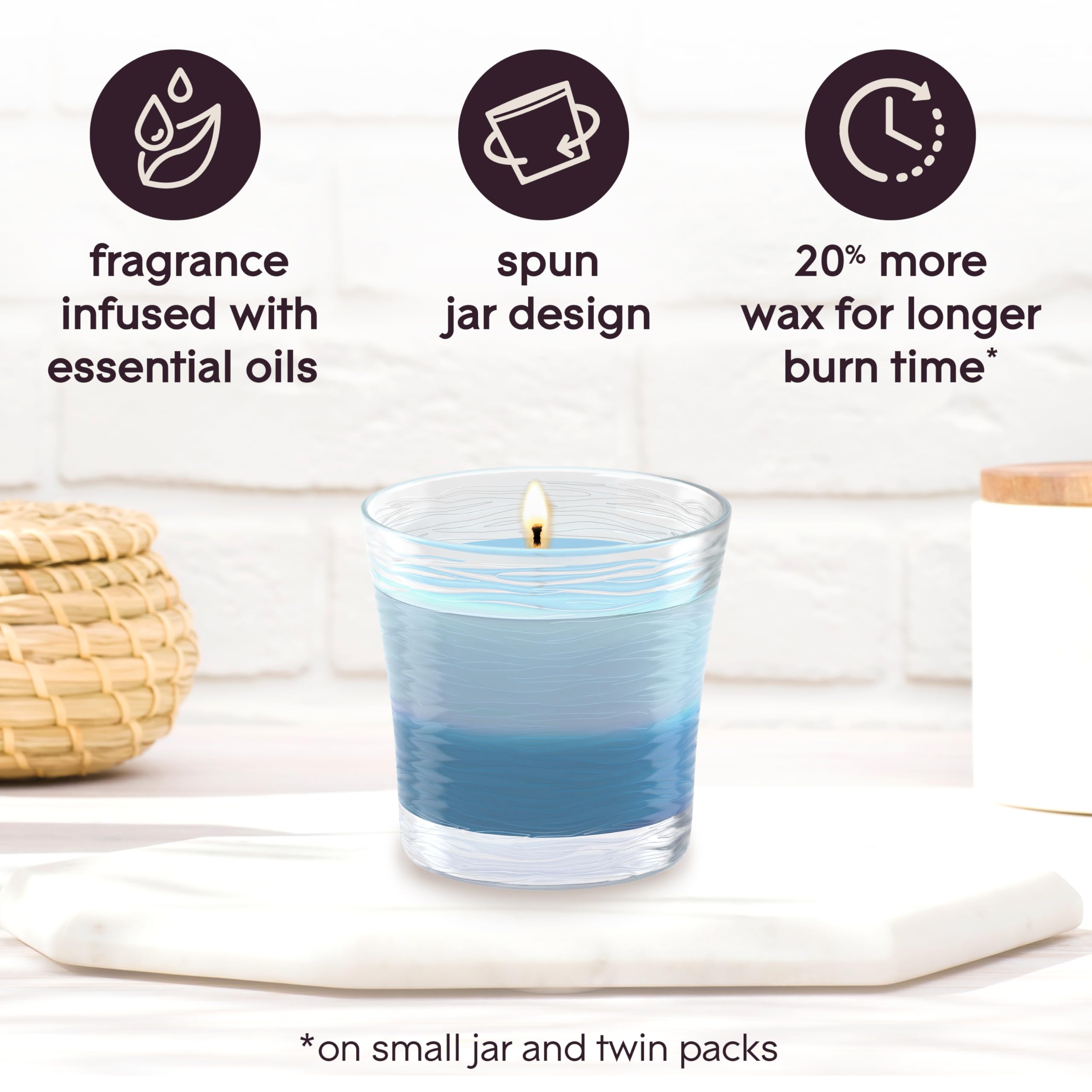 Glade phthalates free candle packaging image