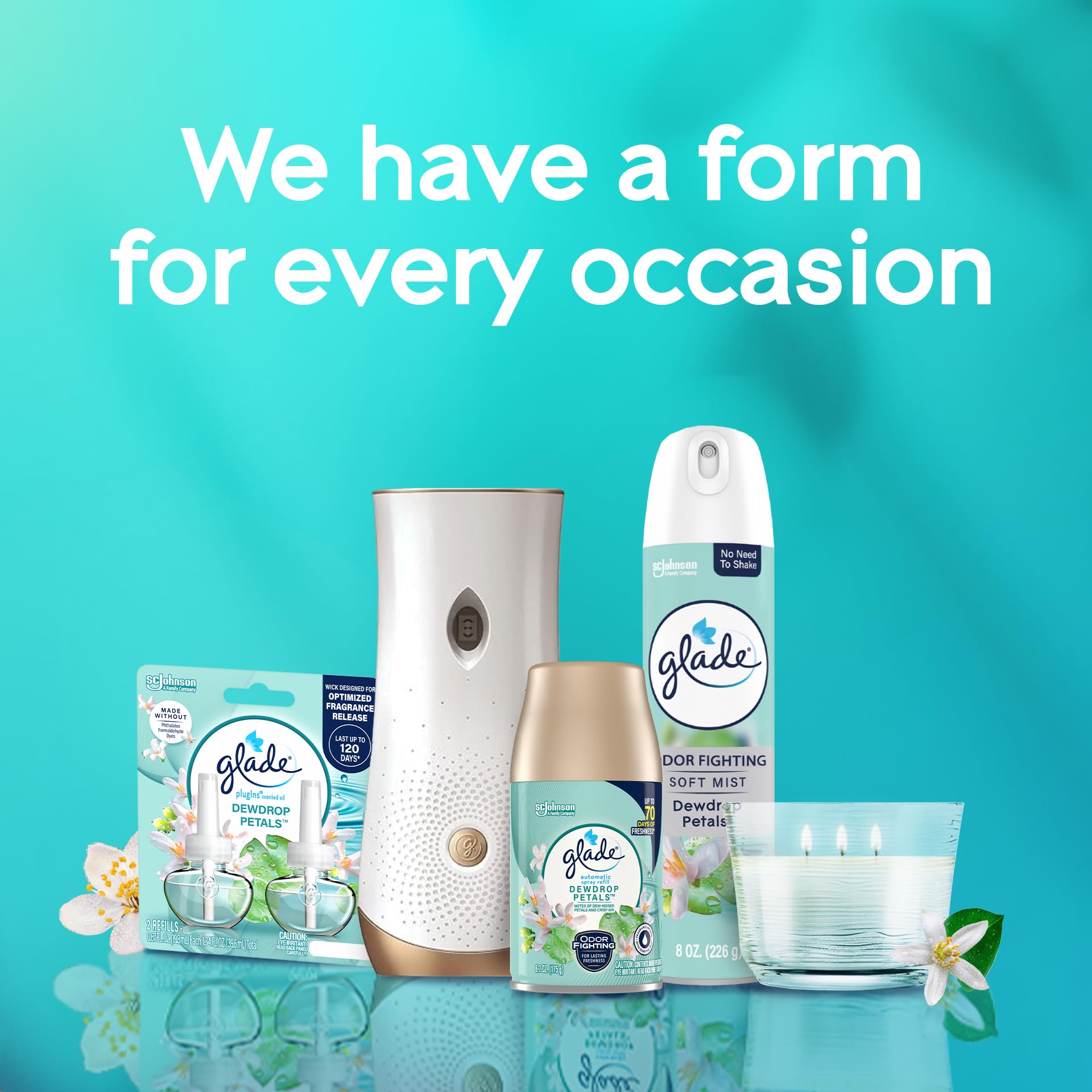 Glade fragrance infused with essential oils