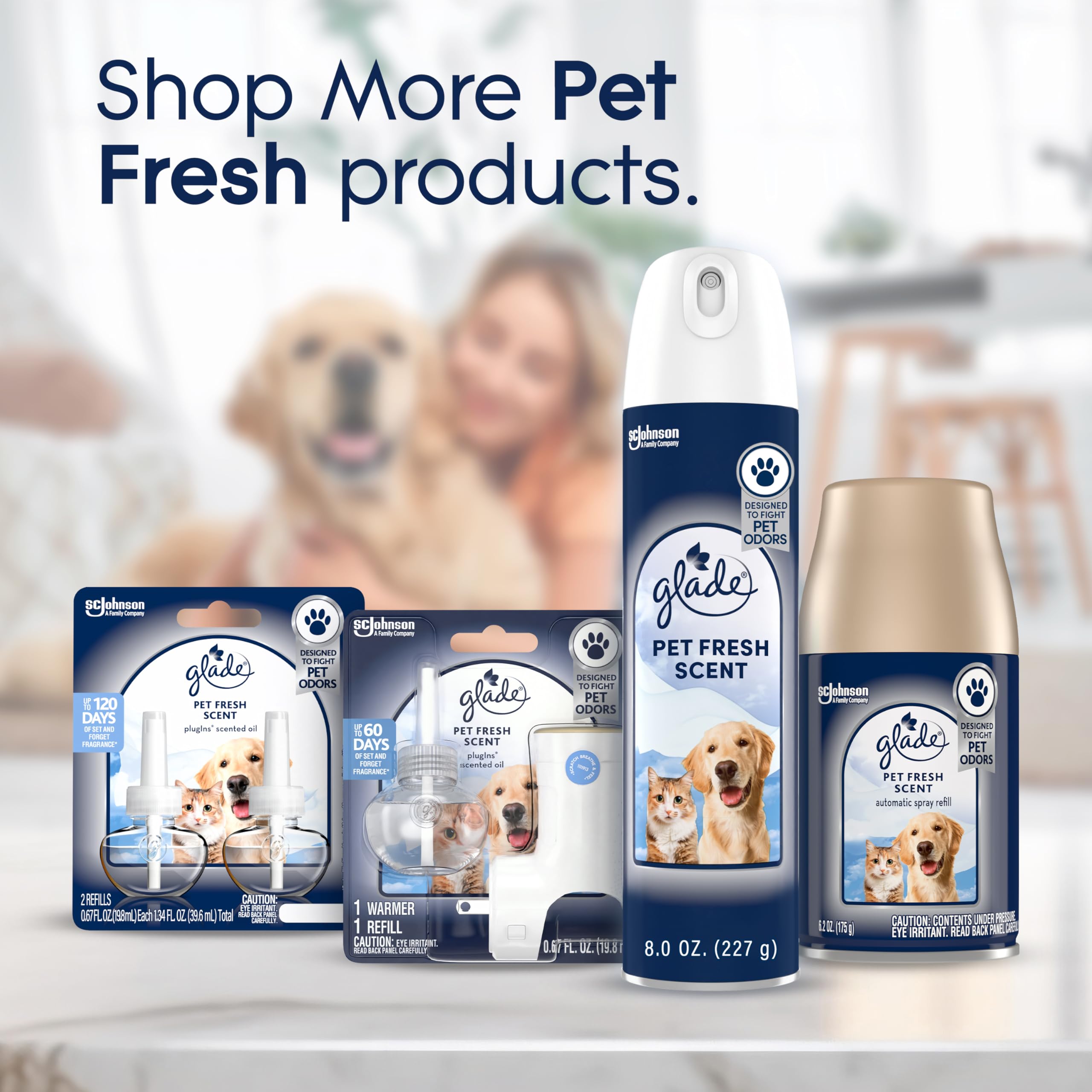Glade Pet Fresh refill for home bathroom 2 count