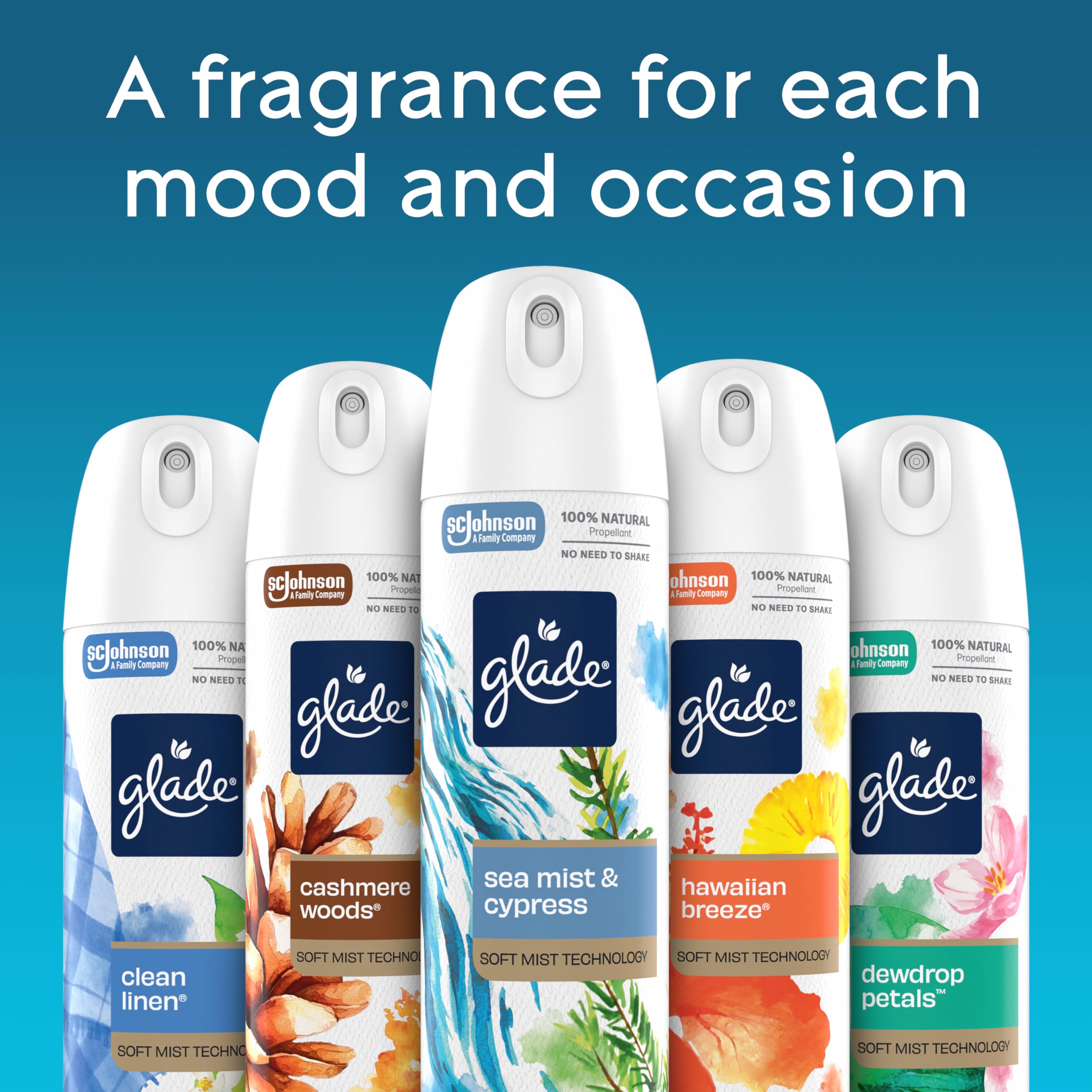 6 count package of Glade Apple Cinnamon room spray 7.3 oz