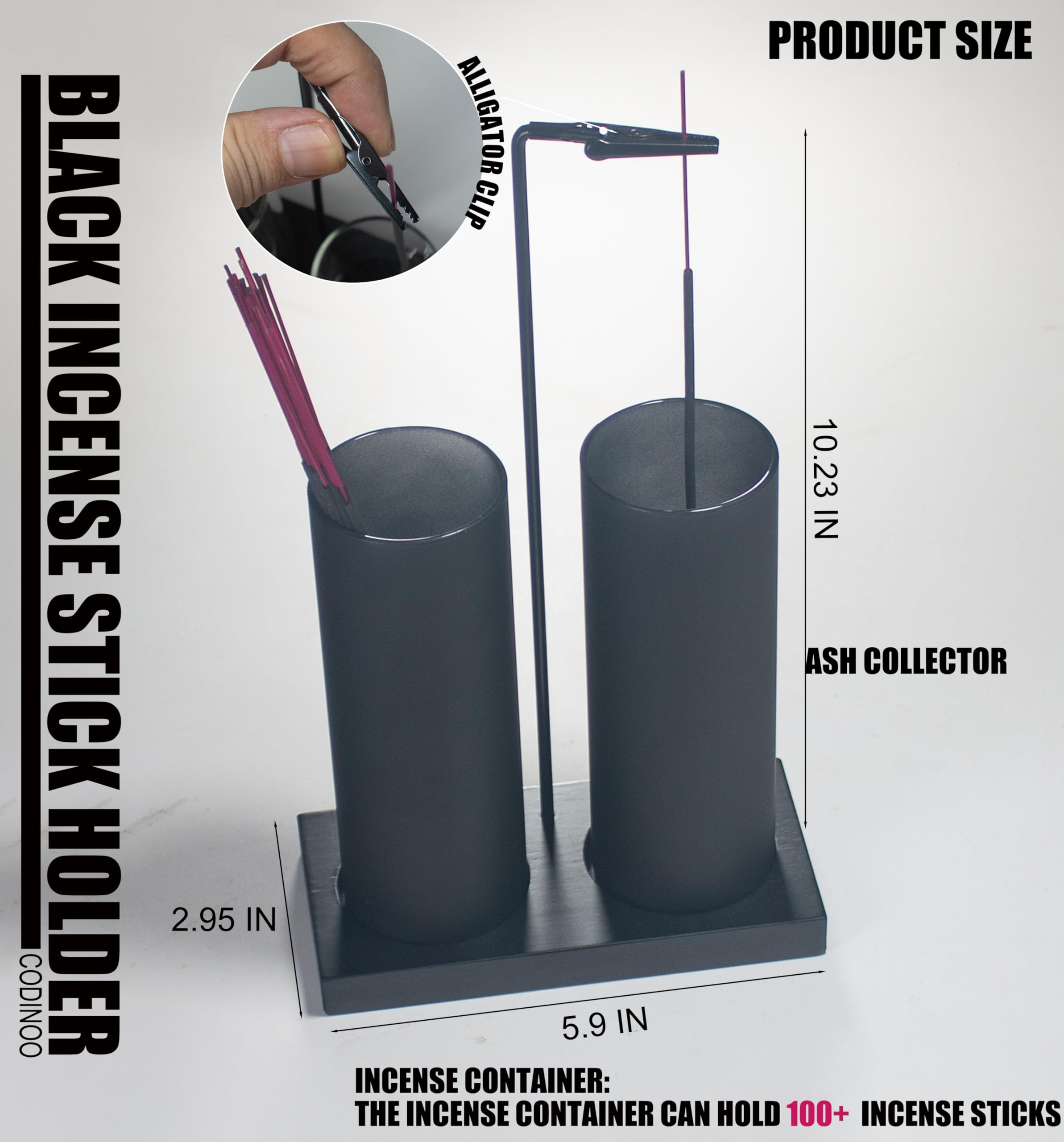 Glass ash catcher dust collector prevents ash from scattering during burning