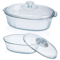 Two-pack glass baking dishes for oven