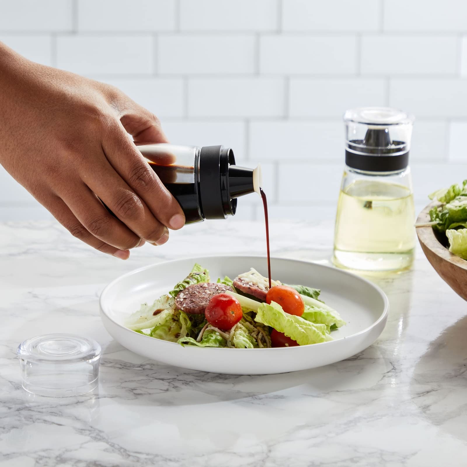 Travel-friendly Juvale oil and vinegar bottles set for kitchen