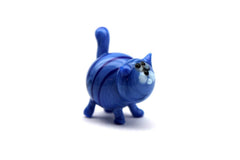 Hand blown Glass Cat Figurine size 1.2 inches for home decor display