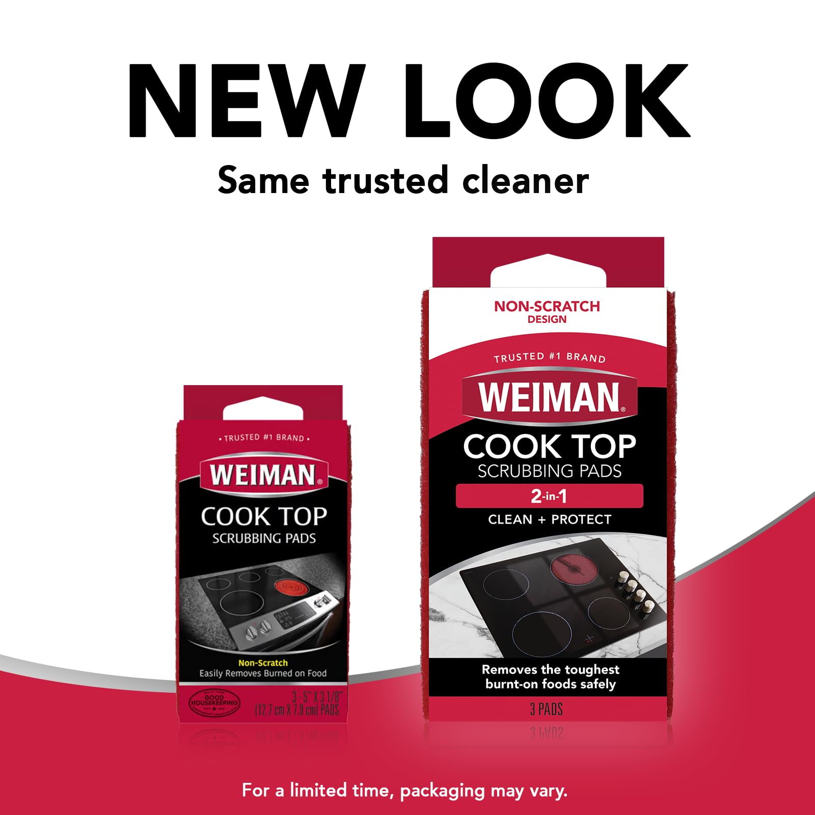 Streak-free cleaning with Weiman cooktop pads