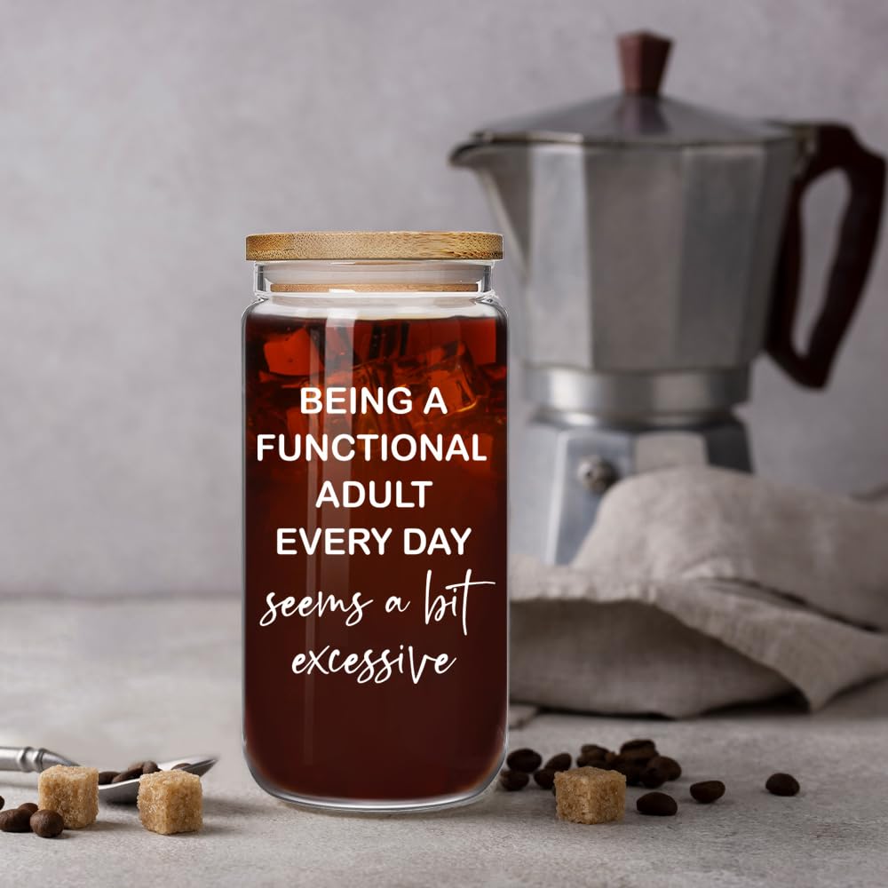 Glass cup with lid and stainless steel straw packaging