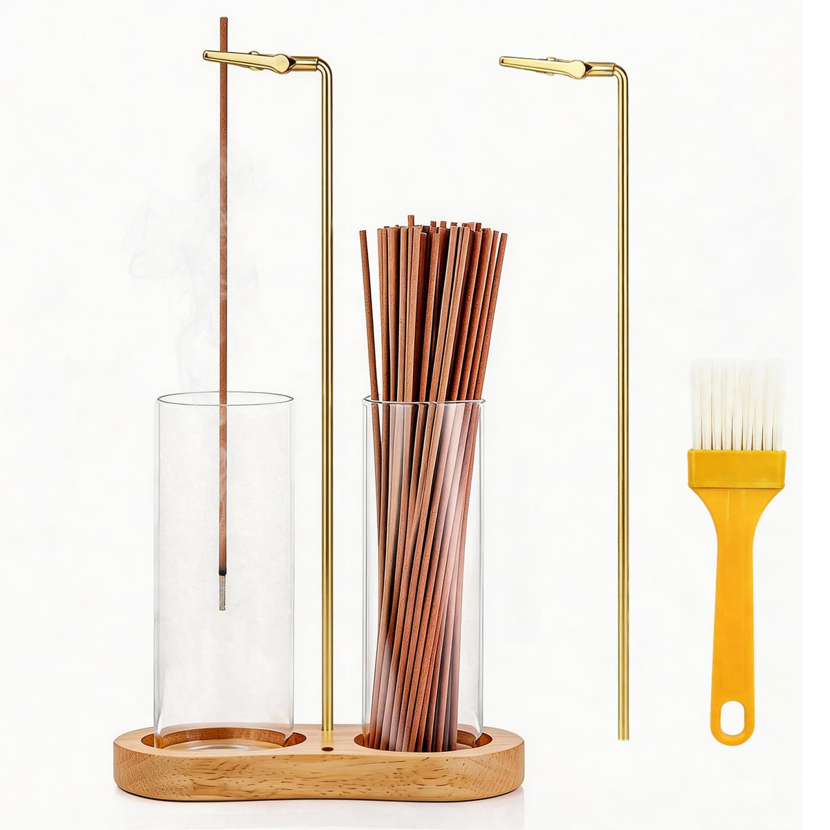 Glass incense holder with 2-in-1 hanging burner
