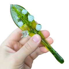Glass Lily of The Valley Flower Figurine hand blown glass sculpture