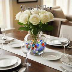 Handmade polished glass marbles for home decor