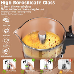 Glass moka pot 450ml for stovetop espresso by Suiitat