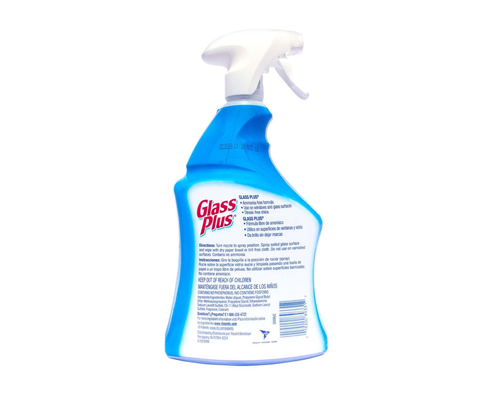Glass Plus Glass Cleaner Spray safe on glass windows and mirrors