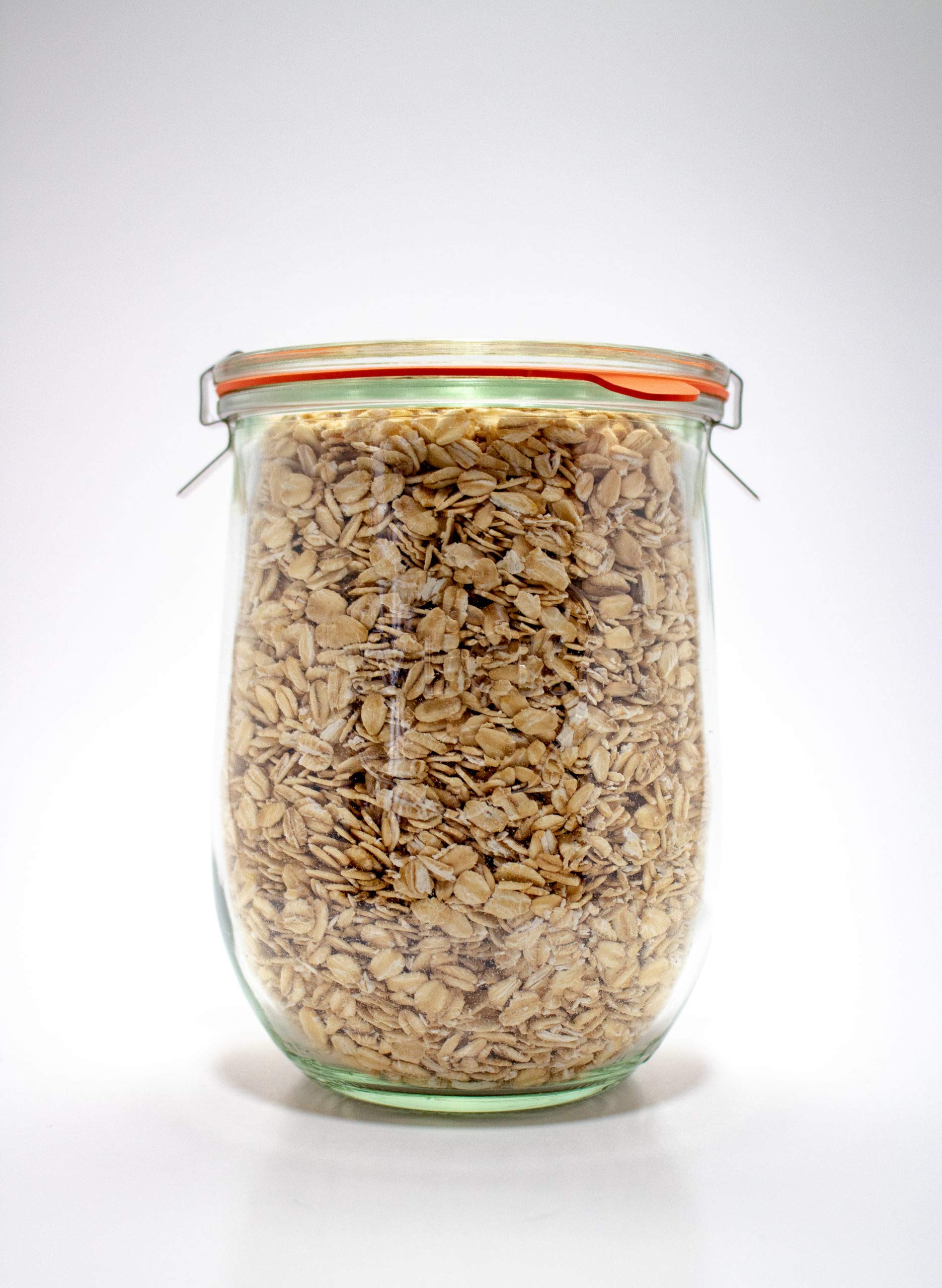 Glass preserving jar for pantry organization