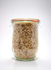 Glass preserving jar for pantry organization