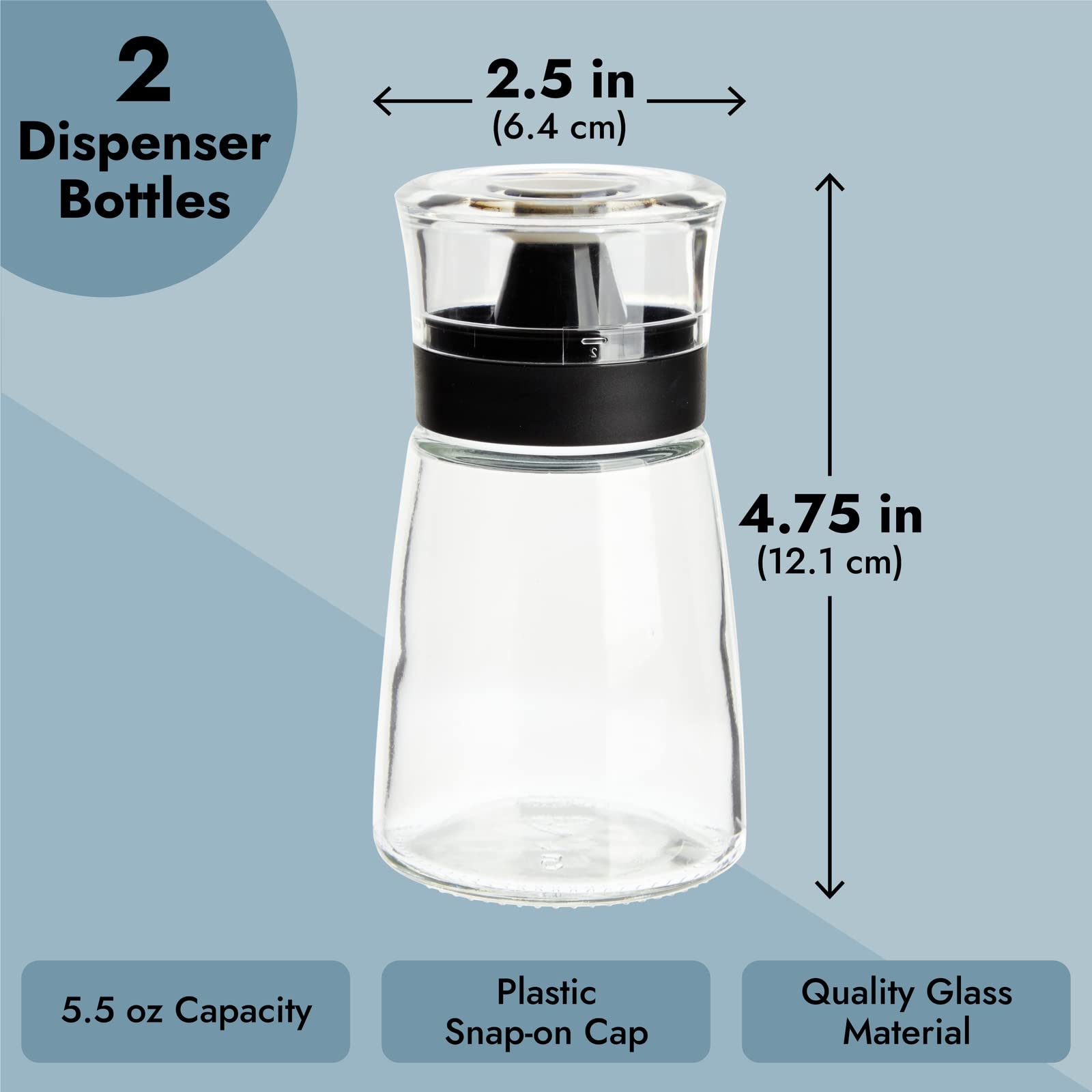 Black glass oil and vinegar dispensers for home kitchen use