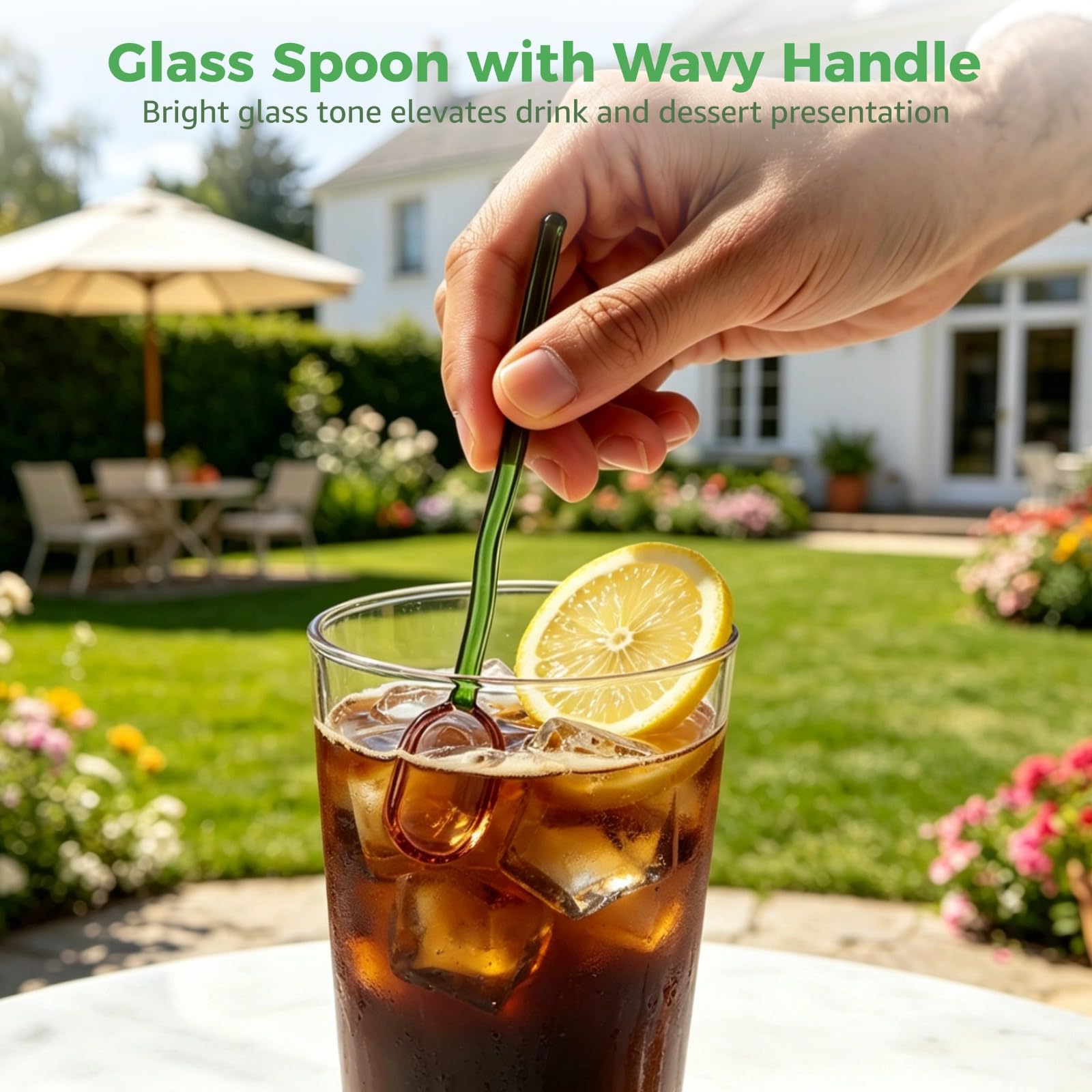 stirring spoons for coffee and tea 6.2 inch glass