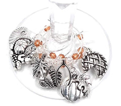 Glass tag identifier wine charms for Thanksgiving