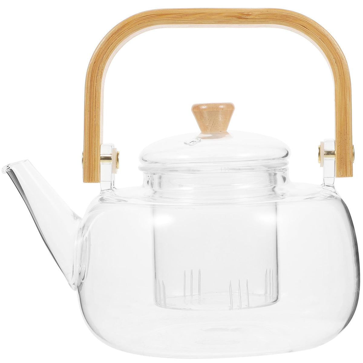 Clear borosilicate glass teapot with infuser