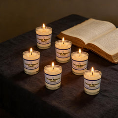 24 hour burn Ner Neshama memorial candle in glass