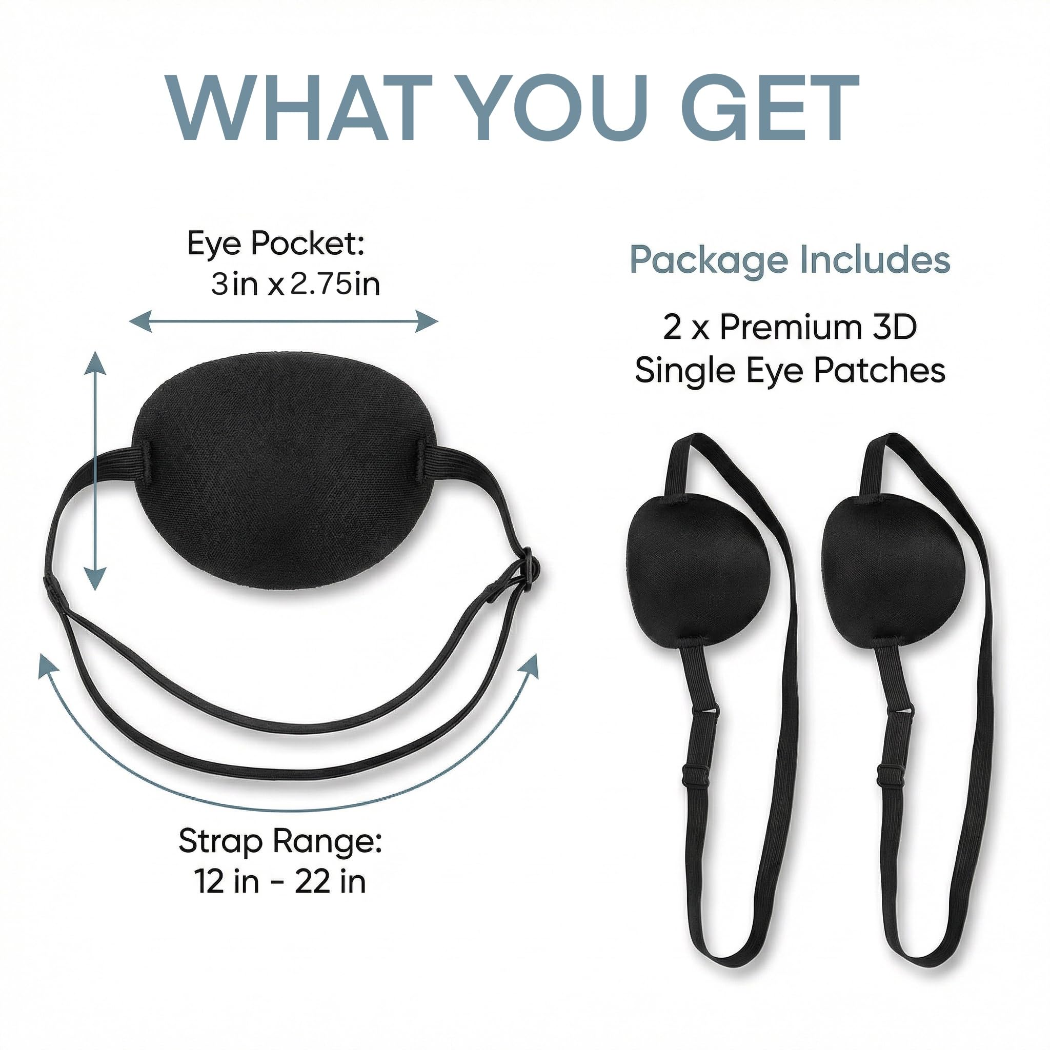 Multi purpose eye patch for rest travel sports or costumes