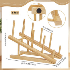 Bamboo display stands for tabletop use in studio or gallery