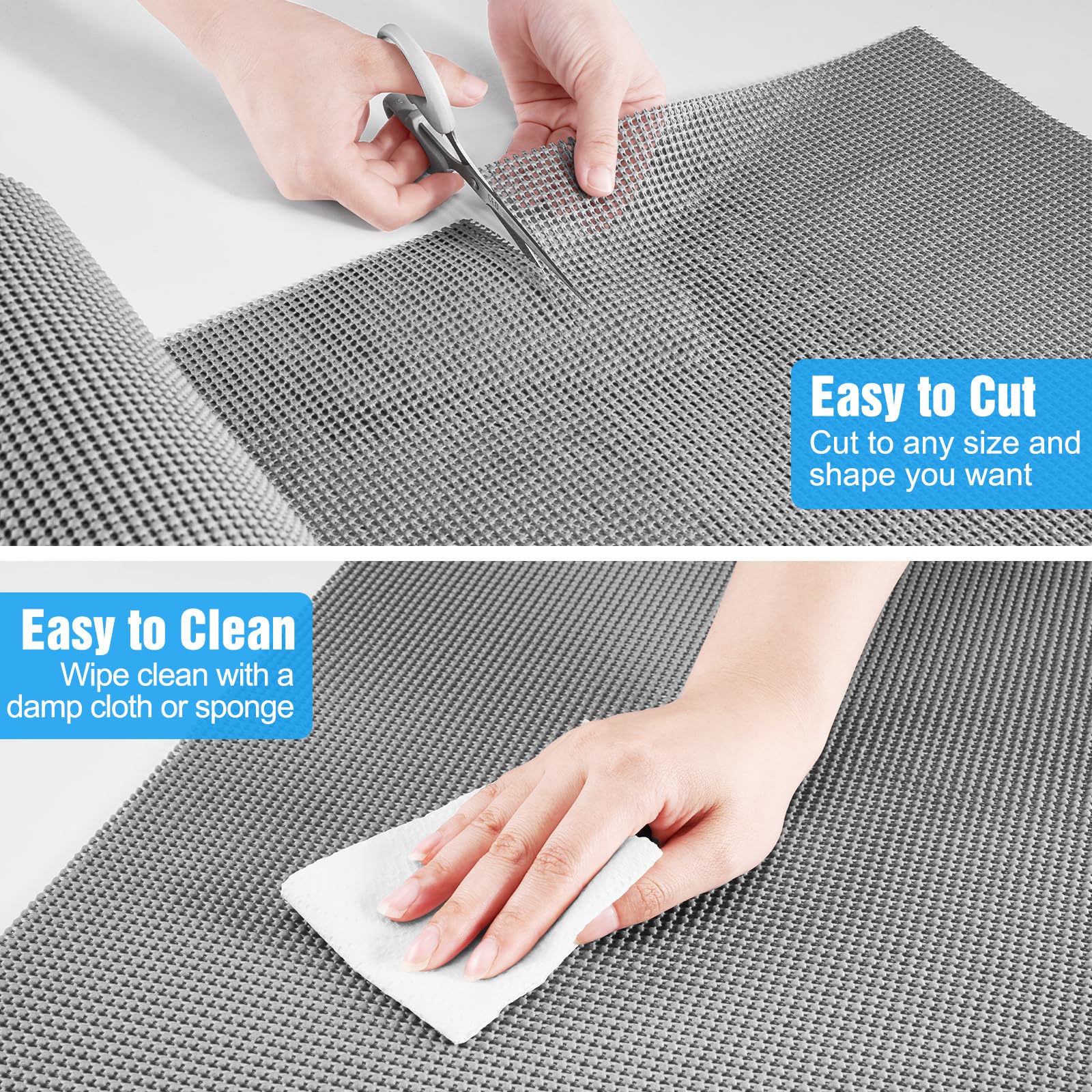 Breathable thick mat liner for cabinets and shelves