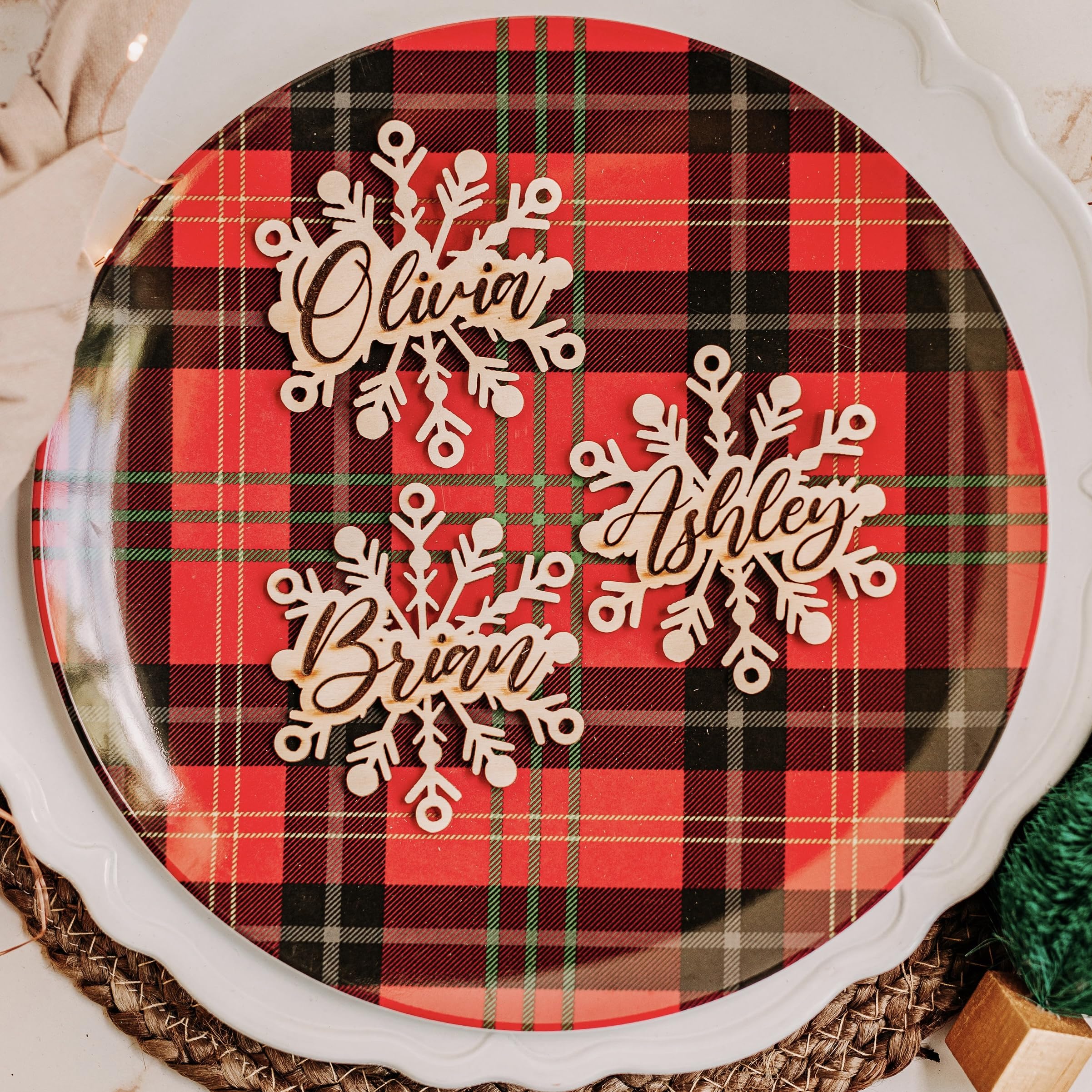 Glitter acrylic gold ornament color option