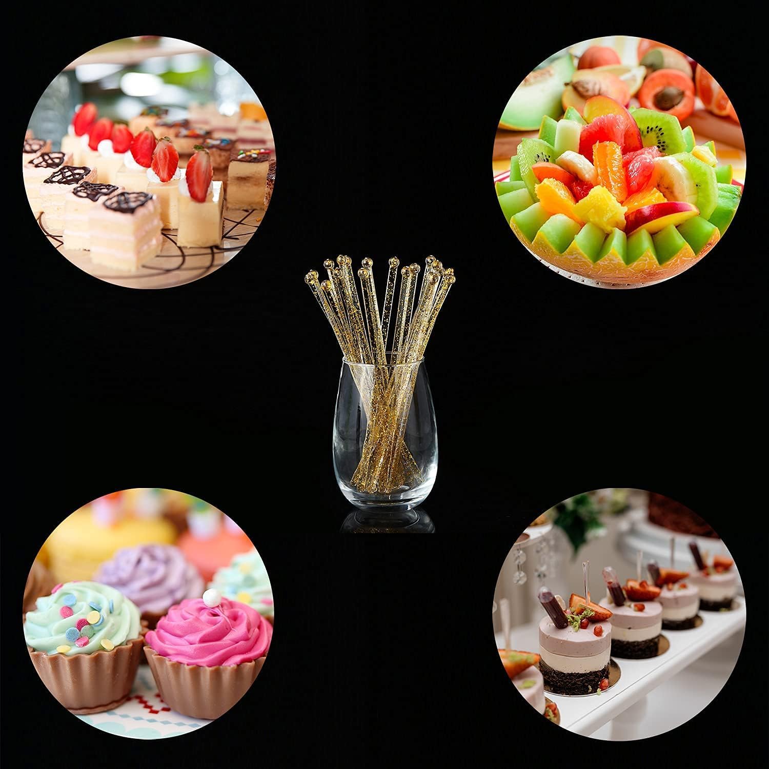 50 count package of drink stirrers for parties