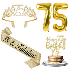 YeohJoy glittery rhinestone 75th crown