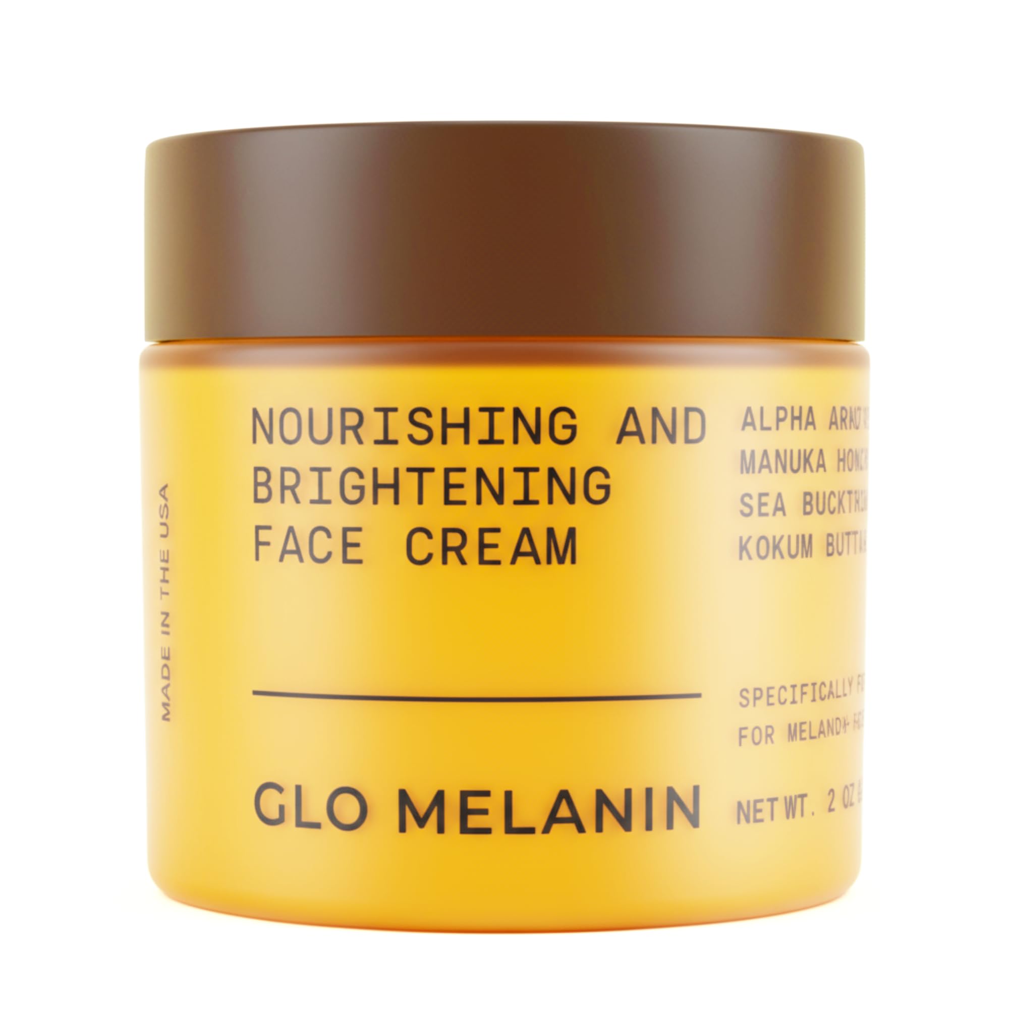 Glo Melanin Nourishing Face Cream 2 oz jar front view