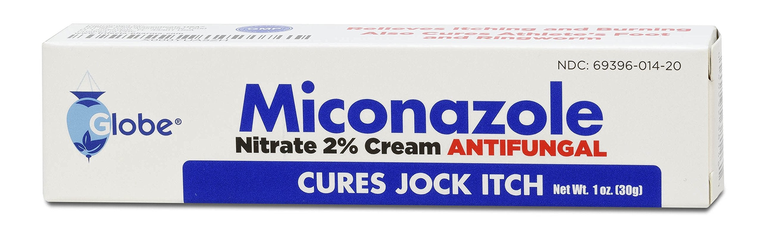 Globe Miconazole 2% antifungal cream for athlete's foot packaging
