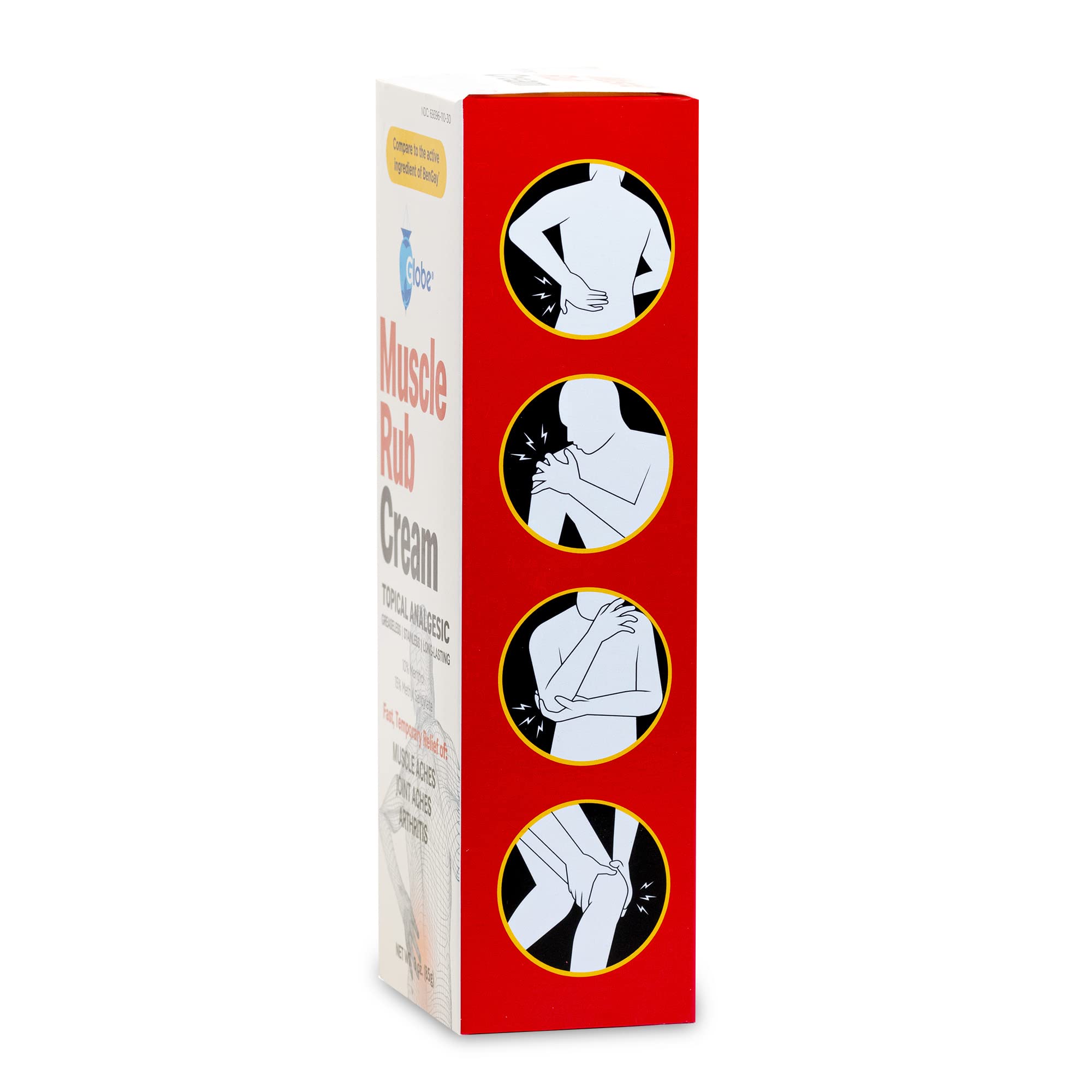 Three 3 oz tubes in Globe Muscle Rub Cream pack