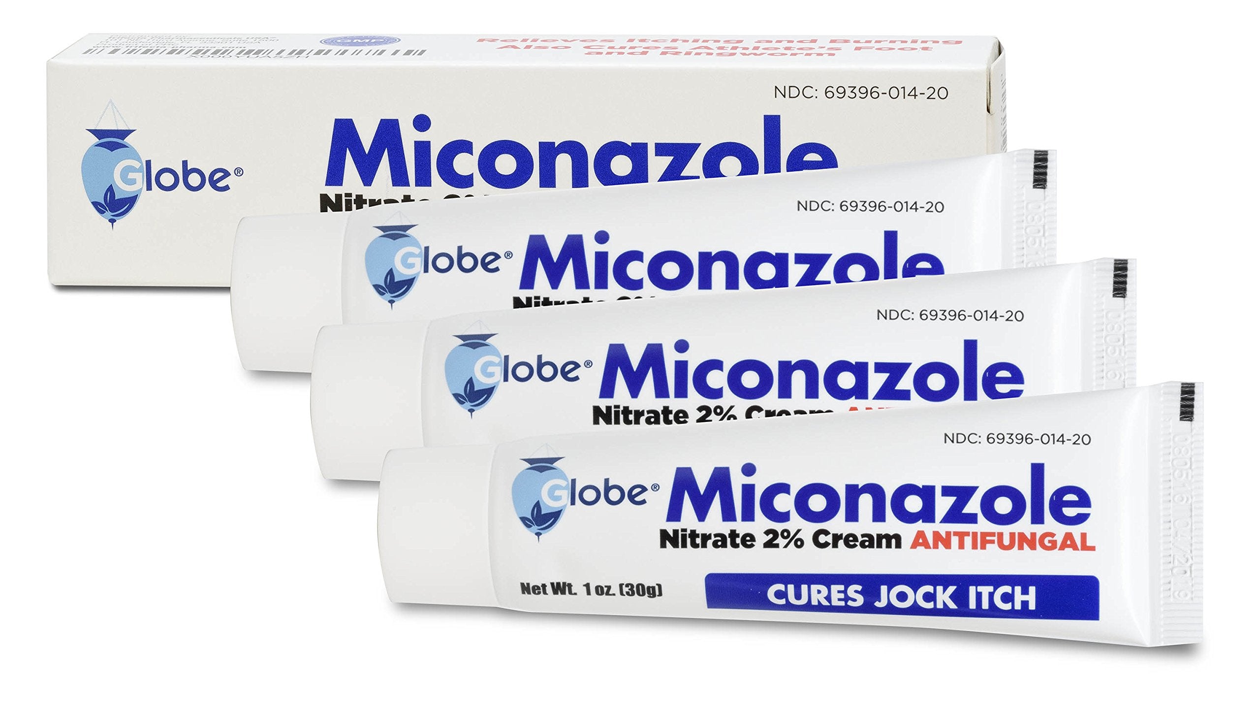 Globe Miconazole 2% medicated cream 1oz tube packaging