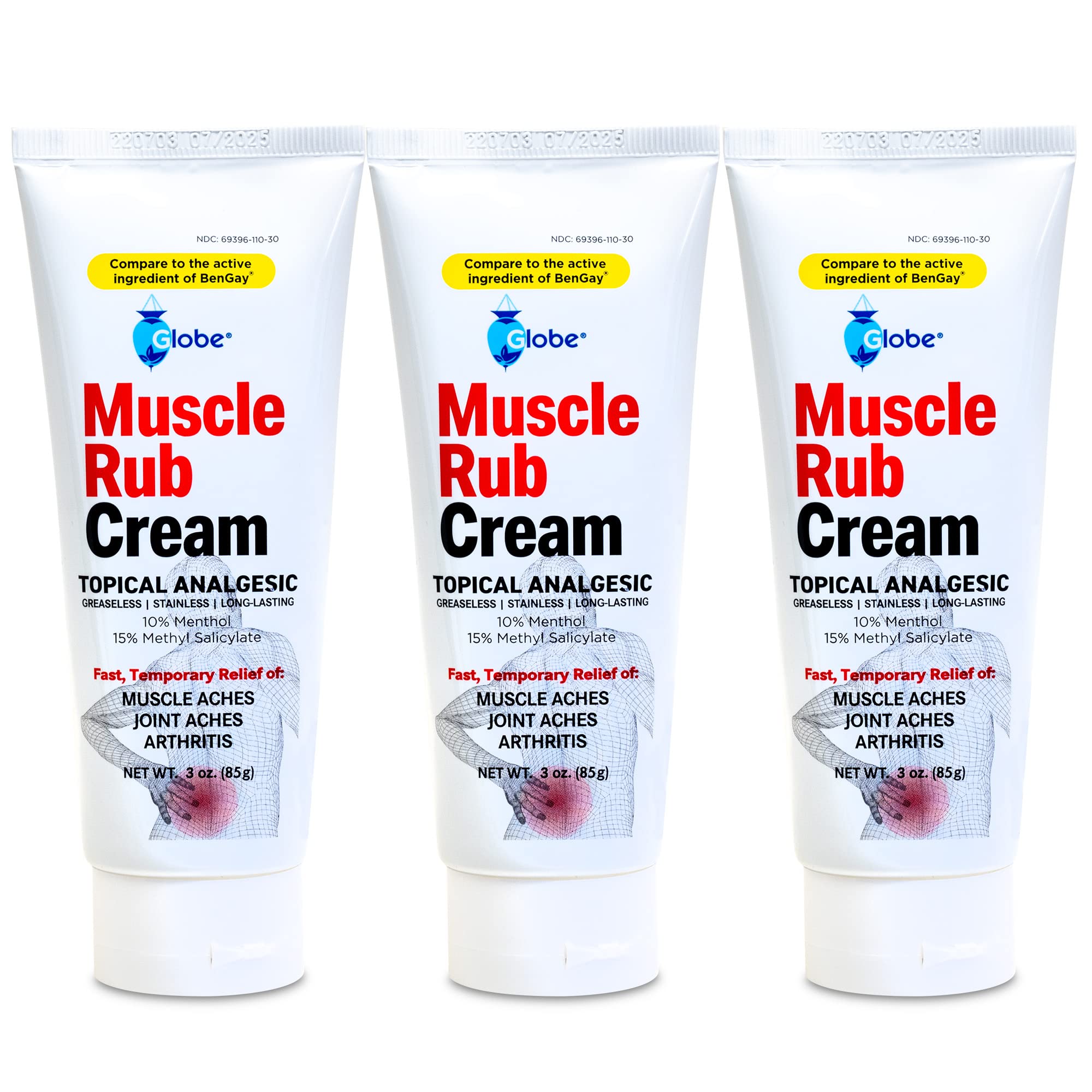 Globe Ultra Strength Greaseless Muscle Rub Cream packaging