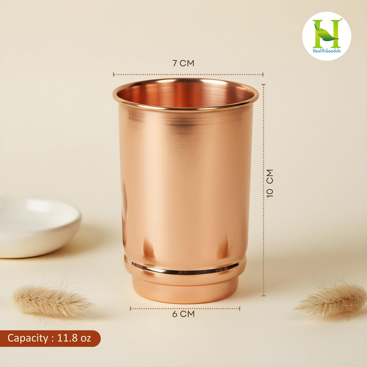 11.83 oz copper tumbler for home and office use