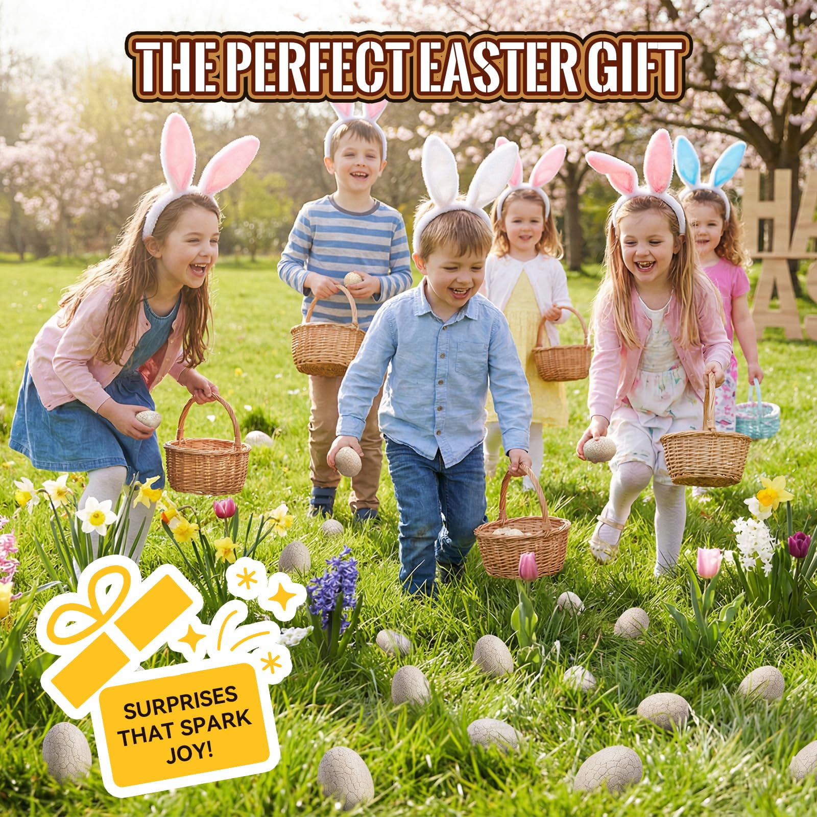Glow Dino Eggs 12 Pack with excavation tools for kids