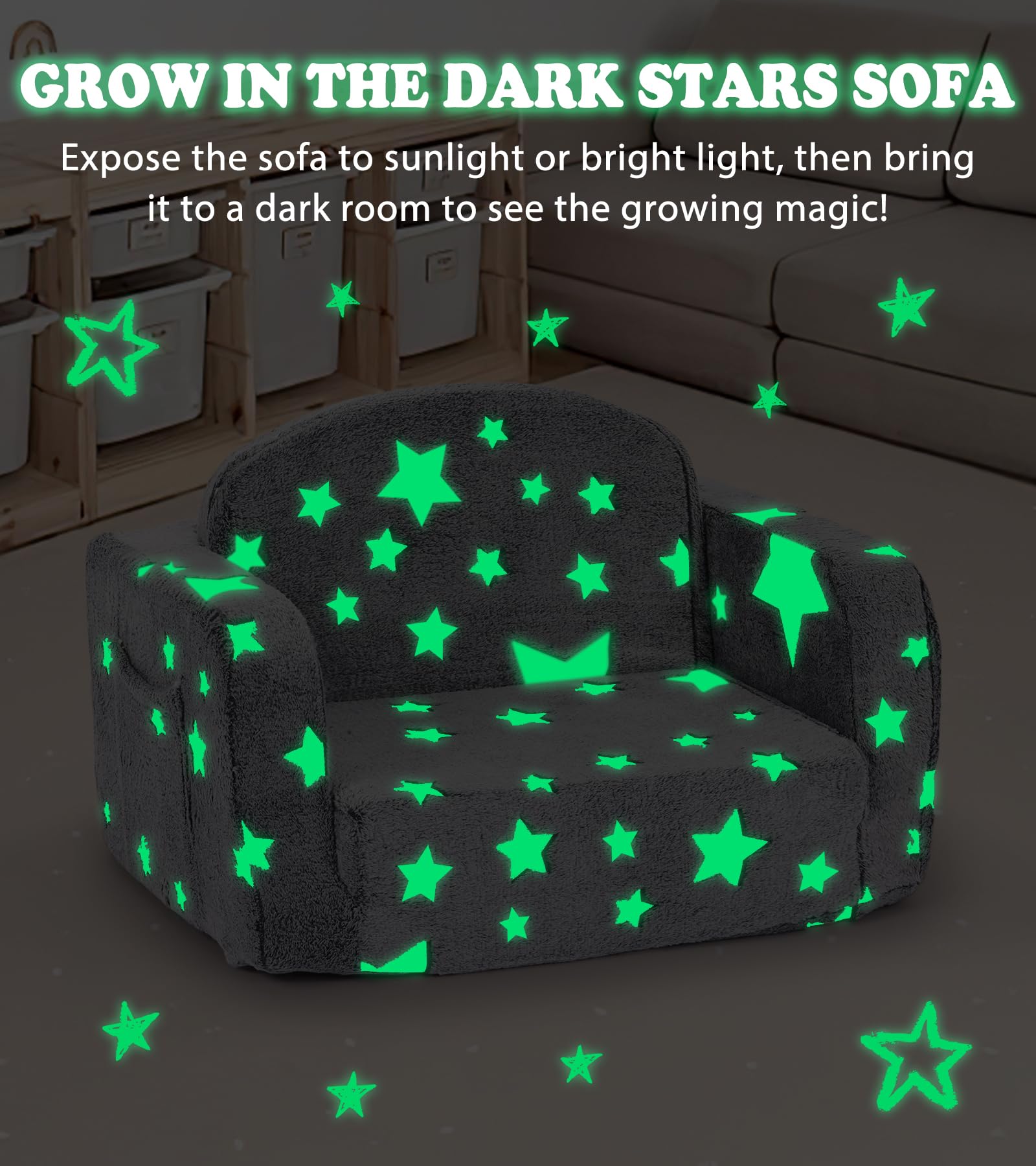 High-density foam provides durable toddler seating