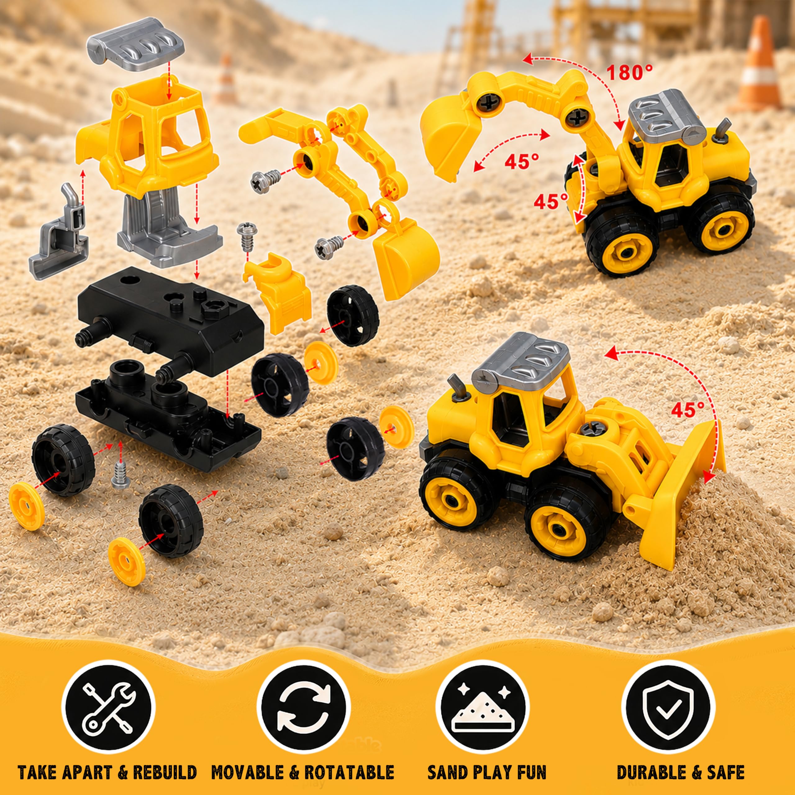 Castle molds and scoop included in the all-in-one kit