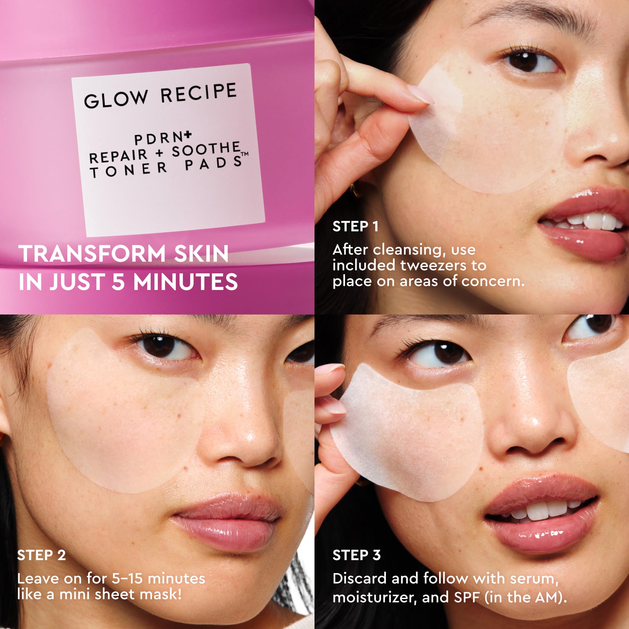 Glow Recipe PDRN Regenerative Complex toner pads label