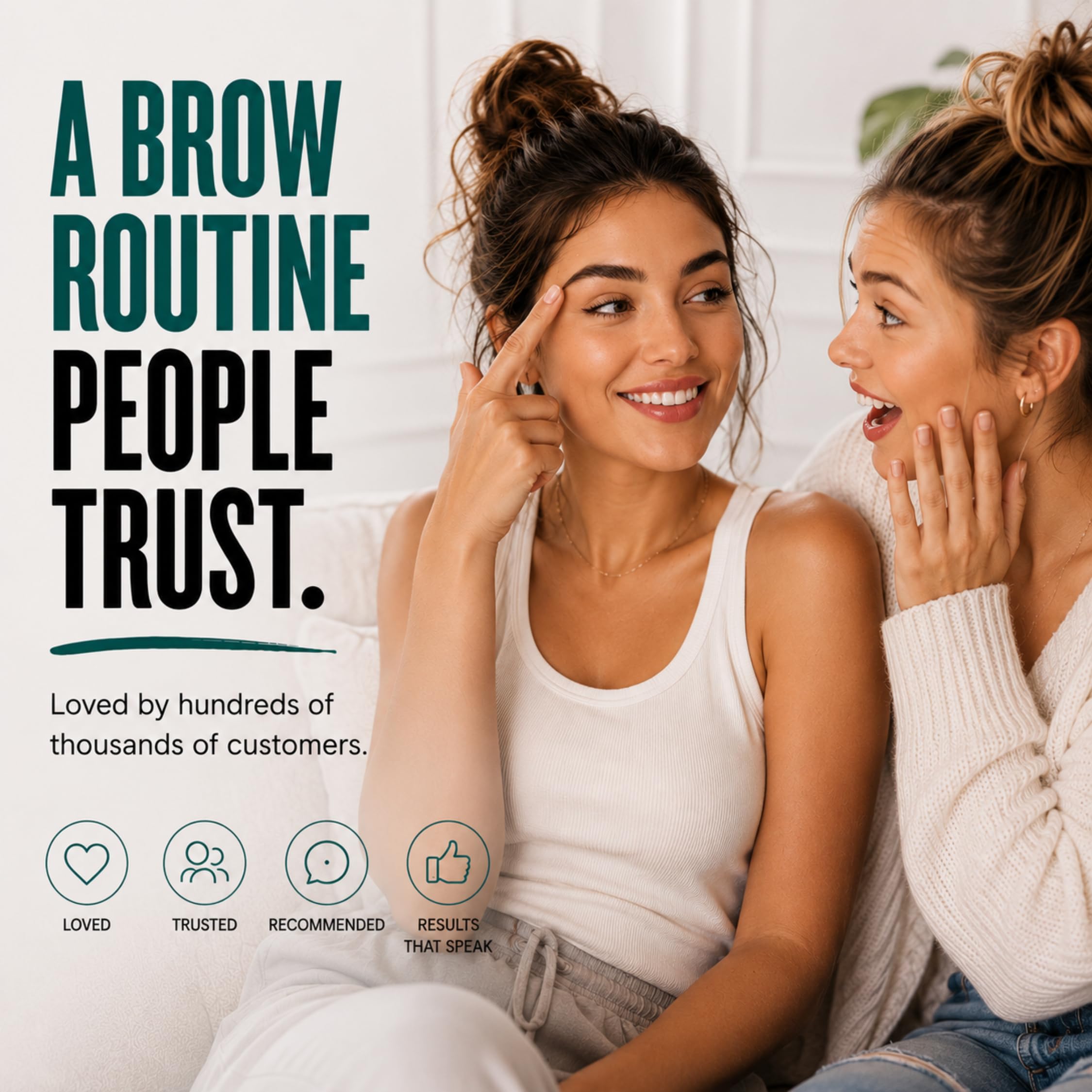 Pampering step and daily care serum for brow maintenance