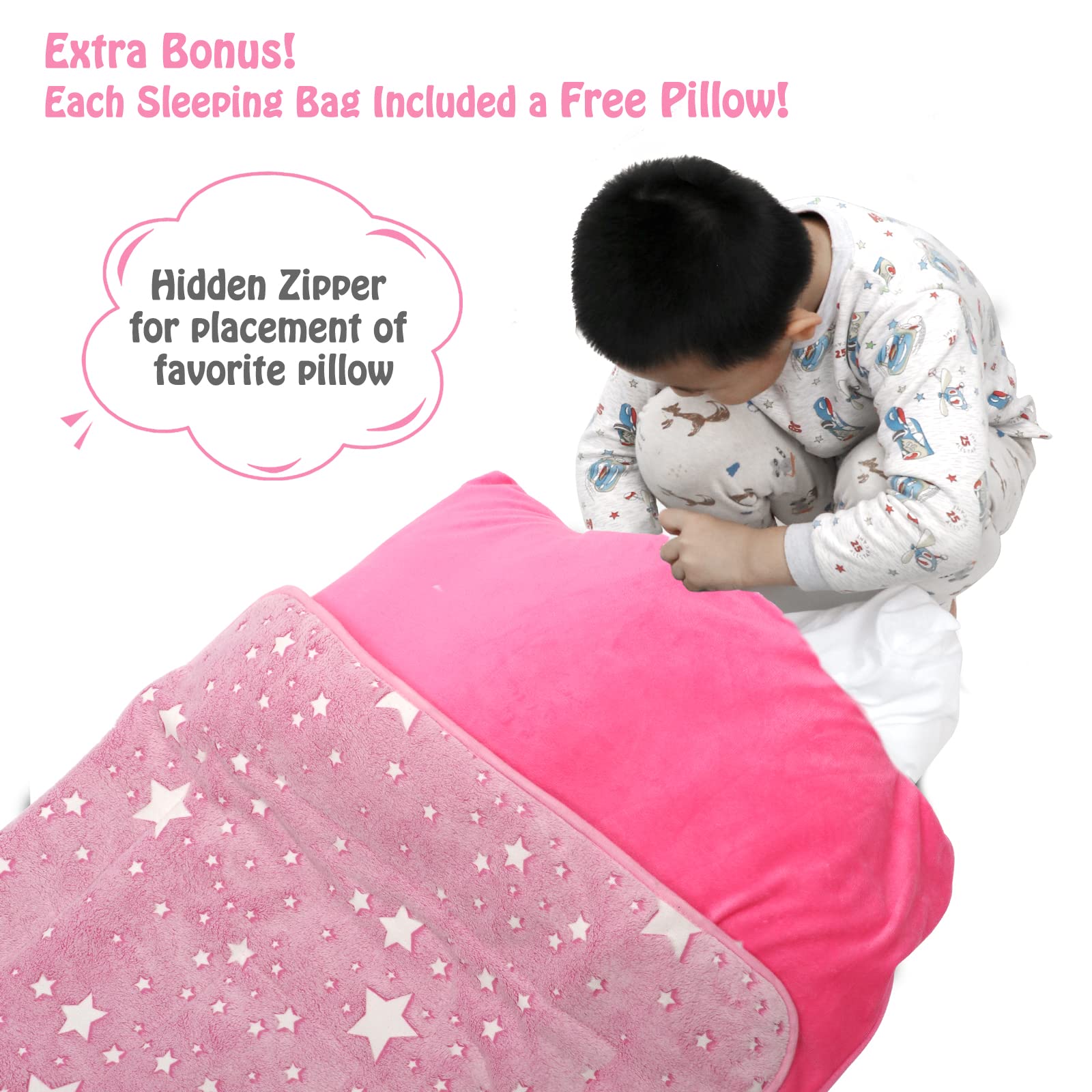 glow in the dark stars feature on sleeping bag