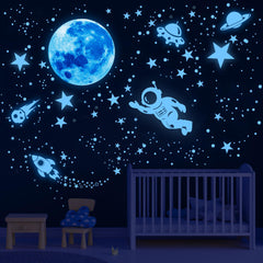 glow in the dark spaceman and star decals included