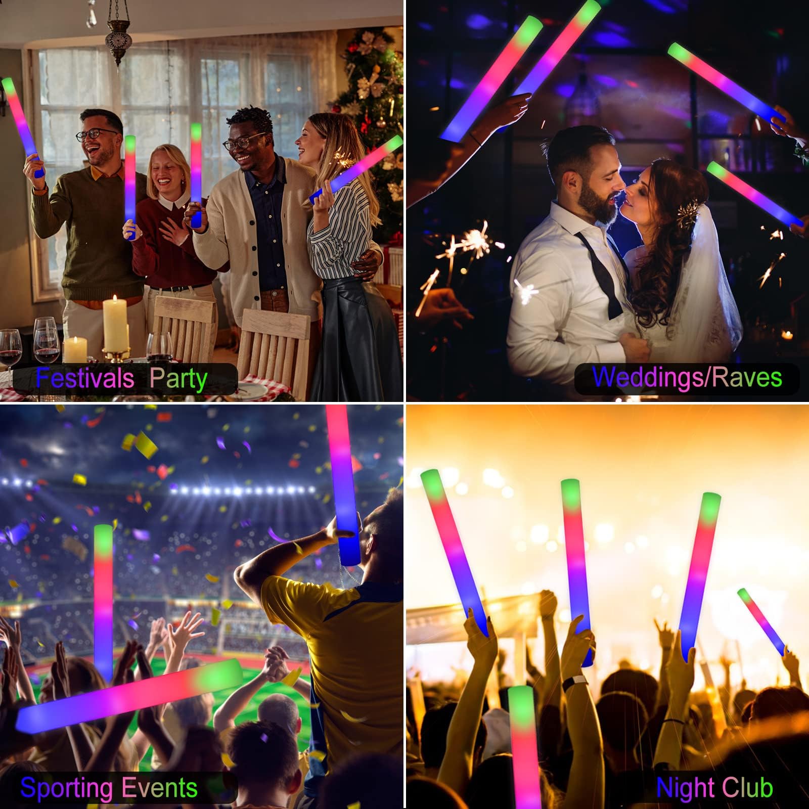 Party favors glow sticks suitable for weddings concerts festivals