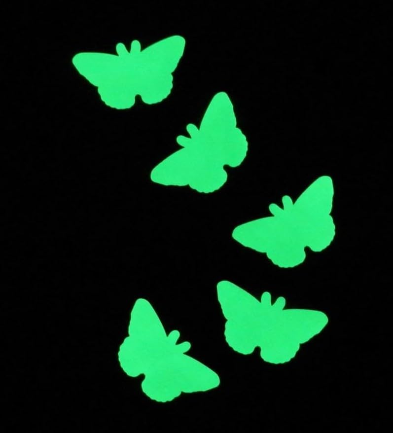 glow time durability butterfly decals waterproof