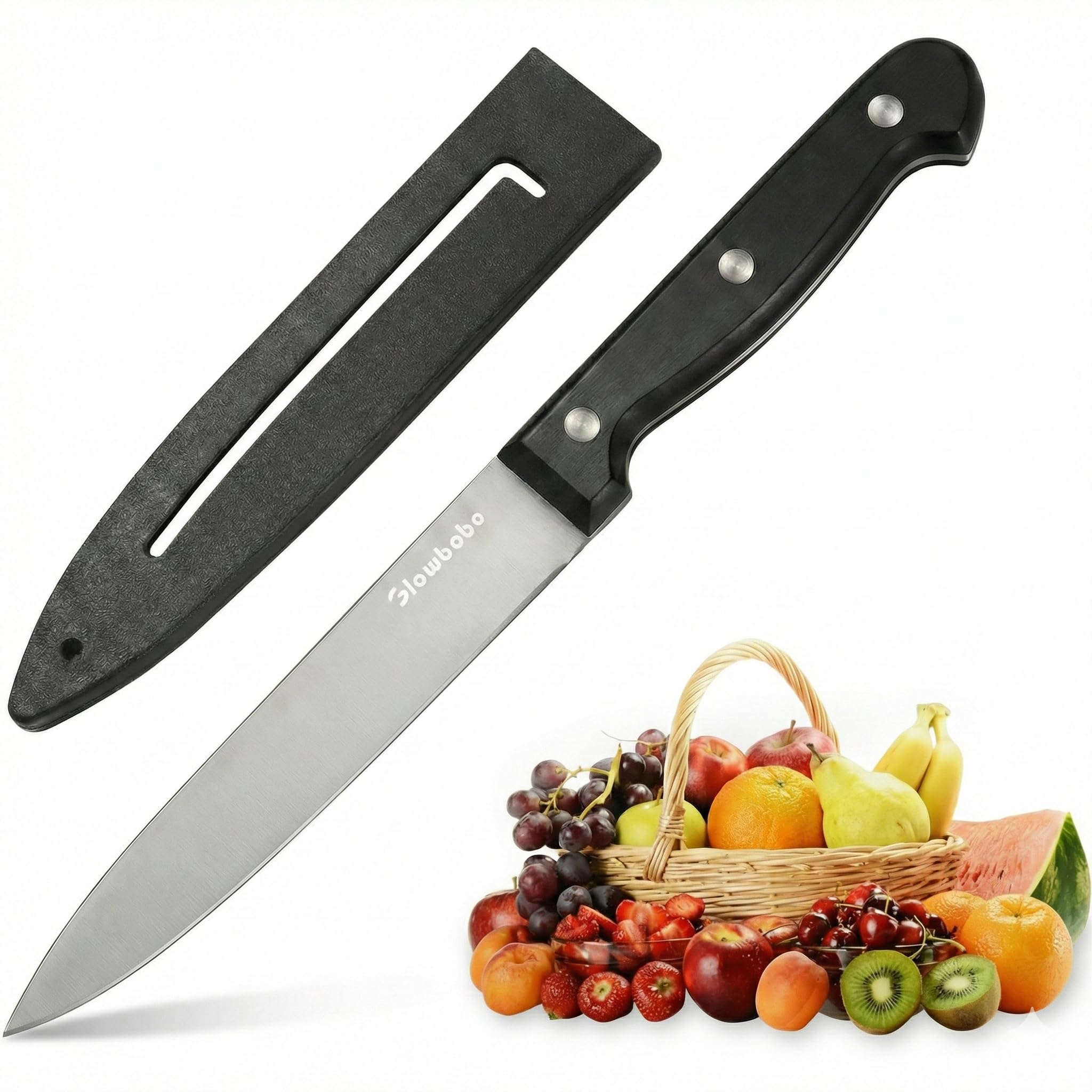 Glowbobo 5 inch paring knife for precise fruit and vegetable prep