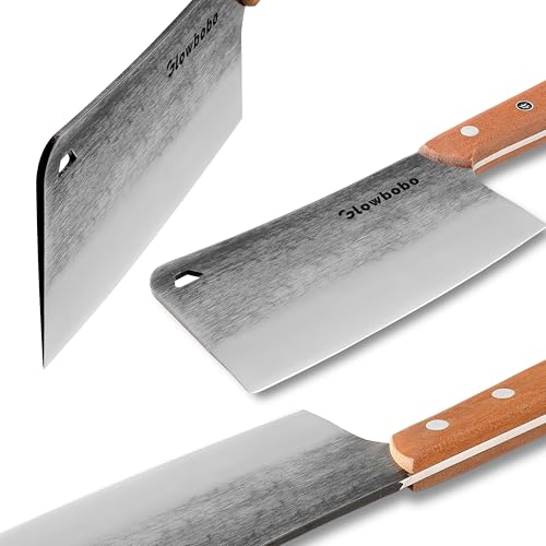 Glowbobo 7.6 inch cleaver with gift box packaging