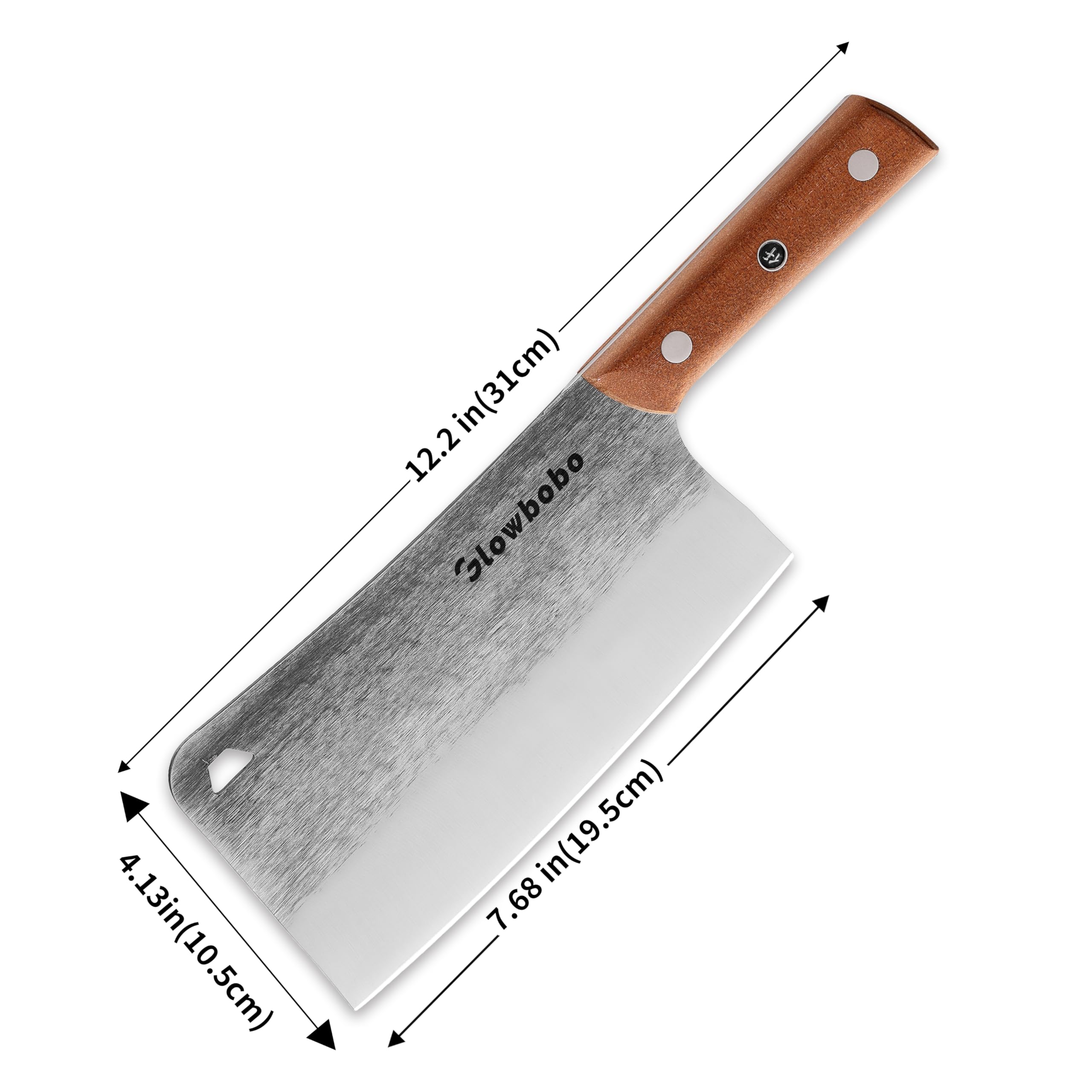Glowbobo high carbon stainless steel cleaver